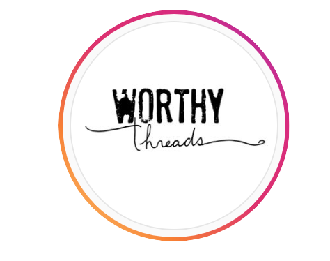 Worthy Treads logo inside Instagram circle.  Clothing brand for unique kids clothes