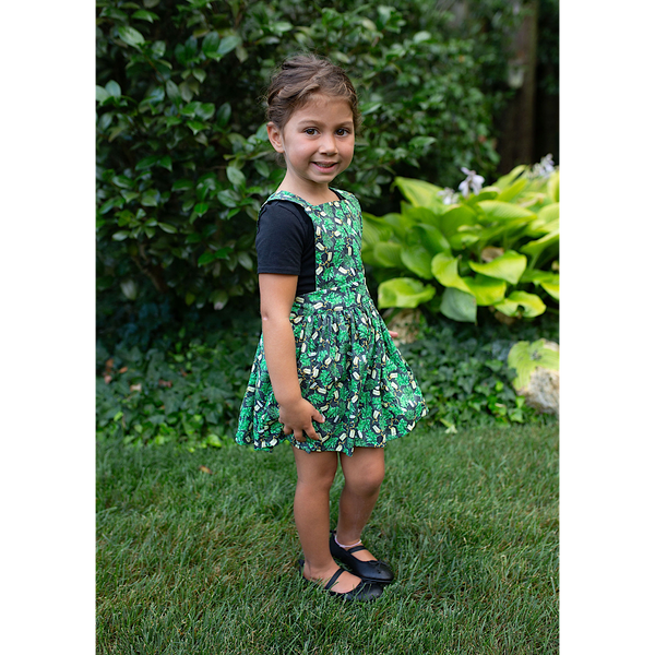 Girls Pinafore Dress in Herbs - Worthy Threads
