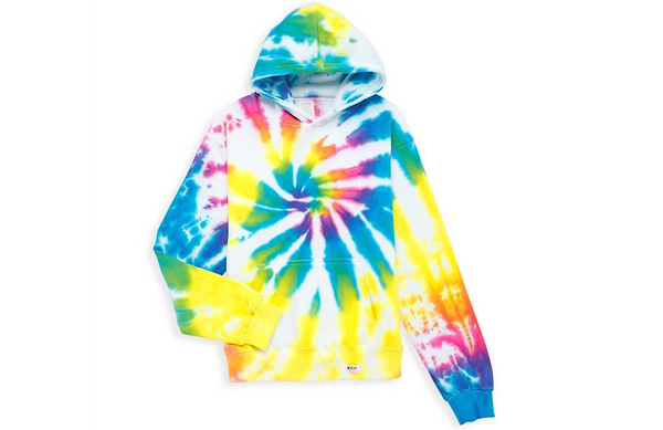 Neon rainbow tie online dye hoodie