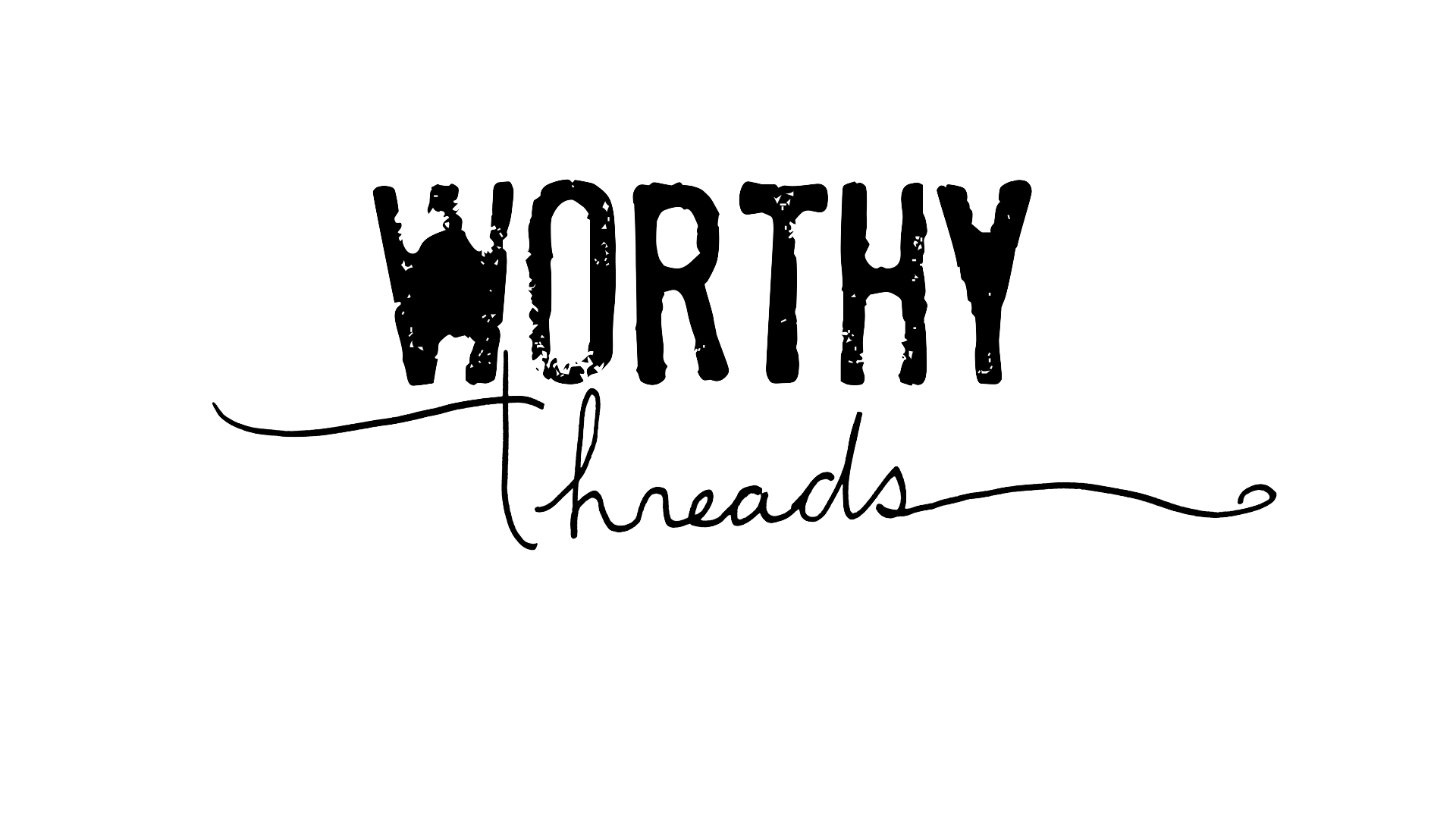 Logo of Worthy Threads:  a unique toddler clothing brand featuring vintage designs with funky fabrics and comfy loungewear.