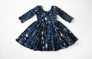 Girls twirly dress in STEM: math and science clothing for girls
