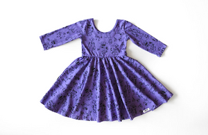 Girls twirly dress is Robots: math and science themed clothing for girls