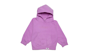 Kids garment dyed hoodie in magenta pink purple