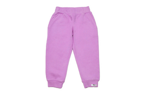 Kids garment dyed joggers in magenta pink purple