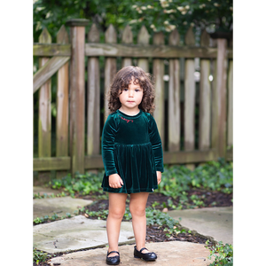 Toddler in baby christmas outfit