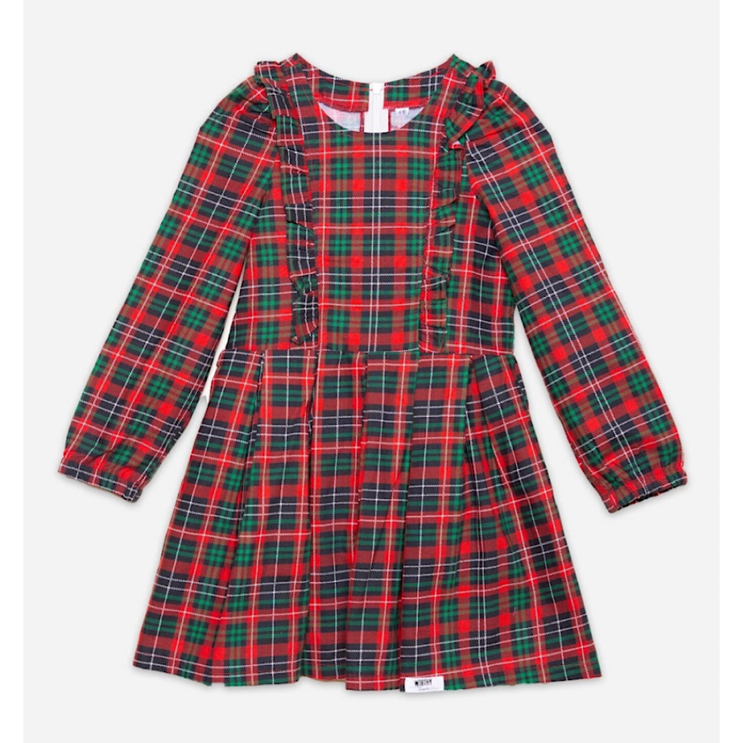 Long Sleeve Ruffle Dress in Plaid 5y Long Sleeve Ruffle Dress in Plaid 5y