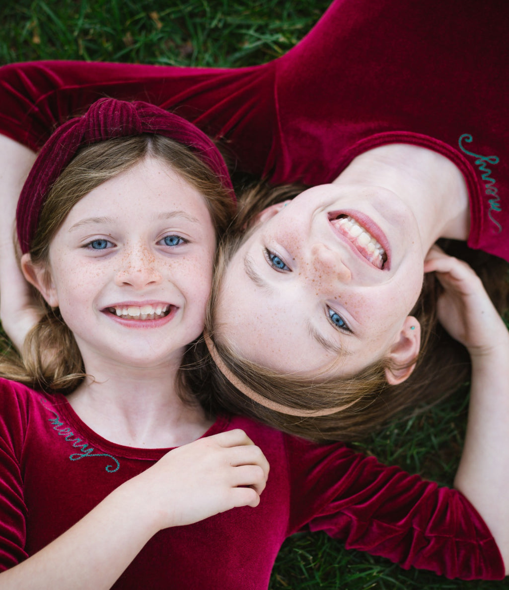 Holiday Twirly Dress in Burgundy Velvet 5Y Holiday Twirly Dress in Burgundy Velvet 5Y