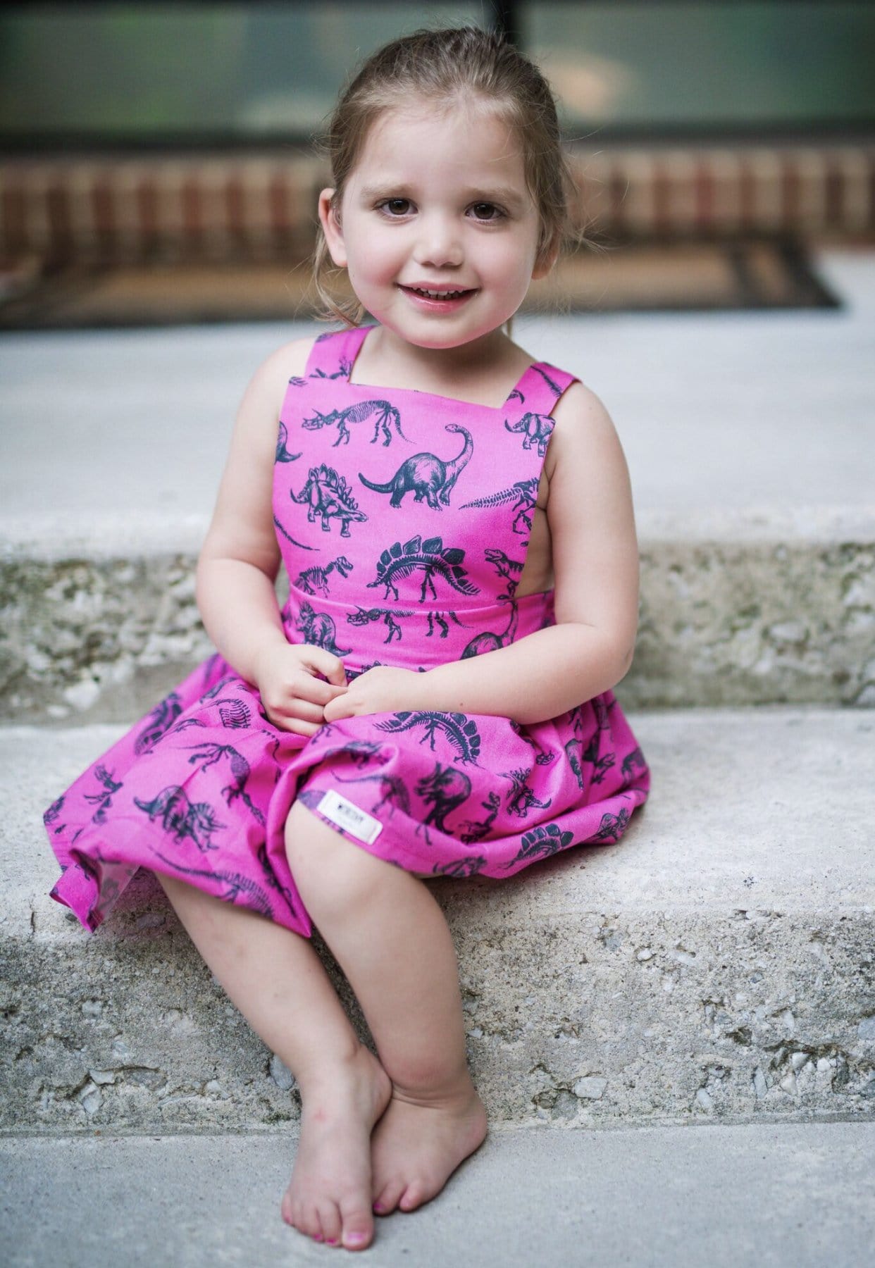 Baby & Toddler Pinafore Dress in Dino 12-18mo Baby & Toddler Pinafore Dress in Dino 12-18mo
