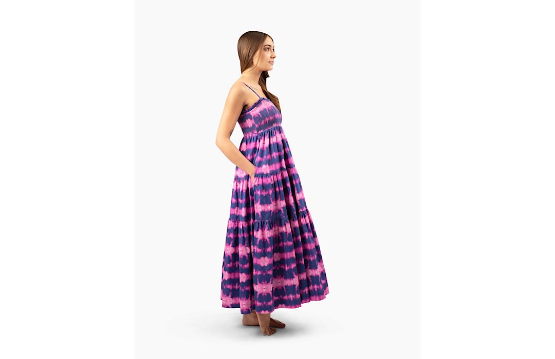 Adult Tie Dye Dress in Fuchsia/Navy XL Adult Tie Dye Dress in Fuchsia/Navy XL