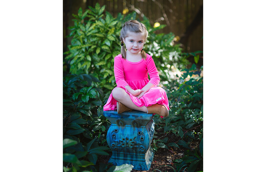 Twirly Dress in Hot Pink Stretch Velvet - USA MADE 8y Twirly Dress in Hot Pink Stretch Velvet - USA MADE 8y