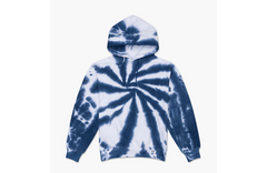 Adult Tie Dye Hoodie in Sapphire - Worthy Threads