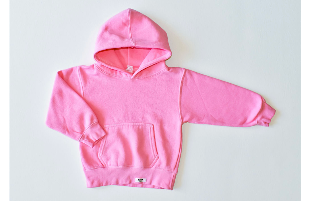 Kids hand dyed hoodie in pink: matching loungewear sets
