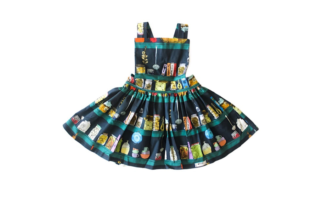 yk girls cotton pinafore dress product info and reviews Girls - Pale Khakhi Cotton Twill A-Line Short Pinafore Dress 19" / 3'10"