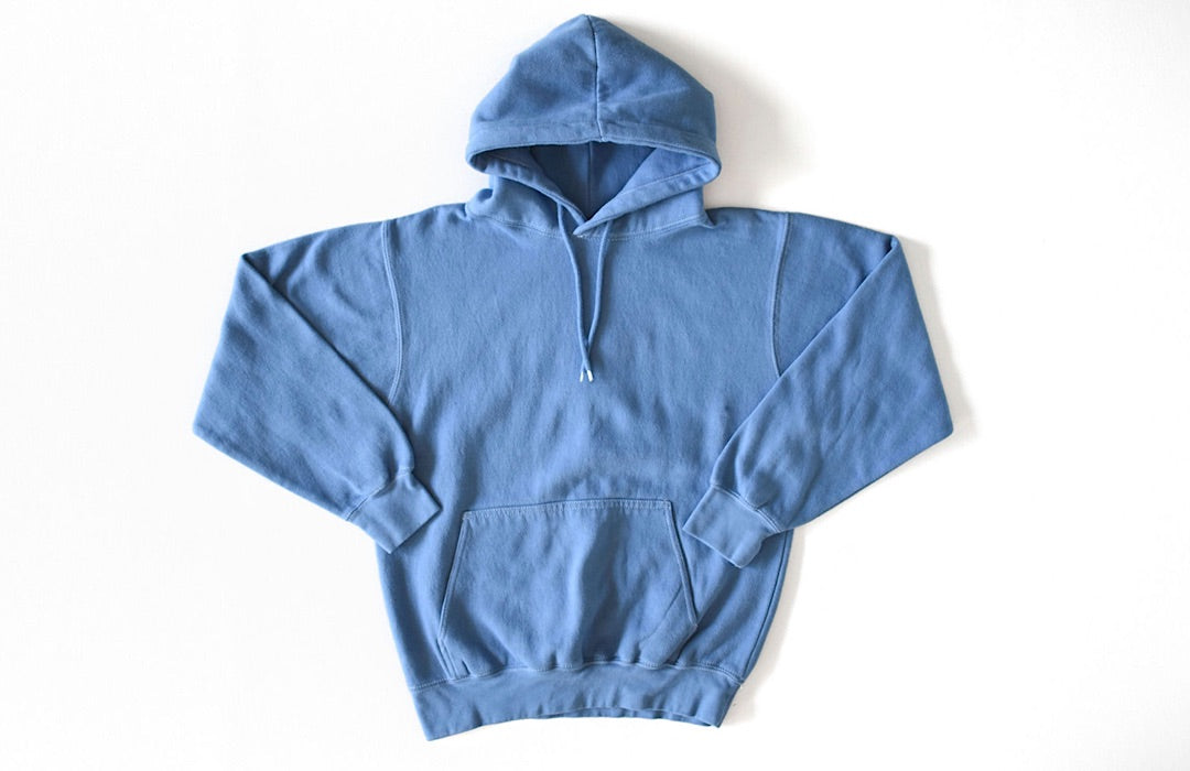Adult hand dyed hoodie in blue: matching loungewear sets