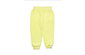 Kids hand dyed joggers in yellow