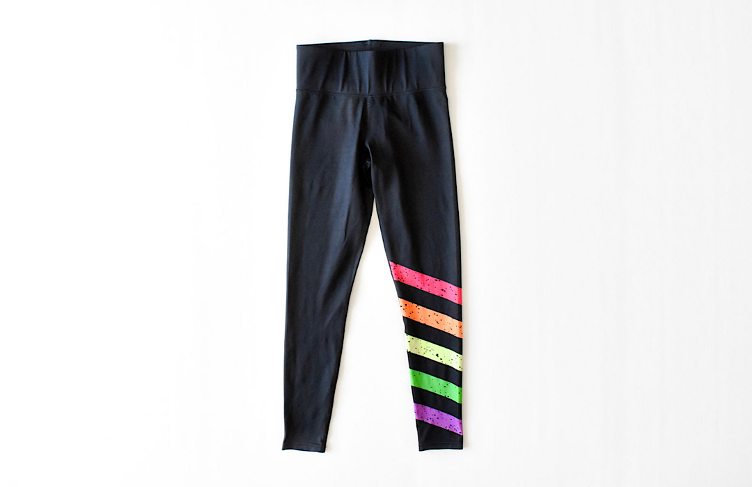Adult Leggings in Neon Stripe