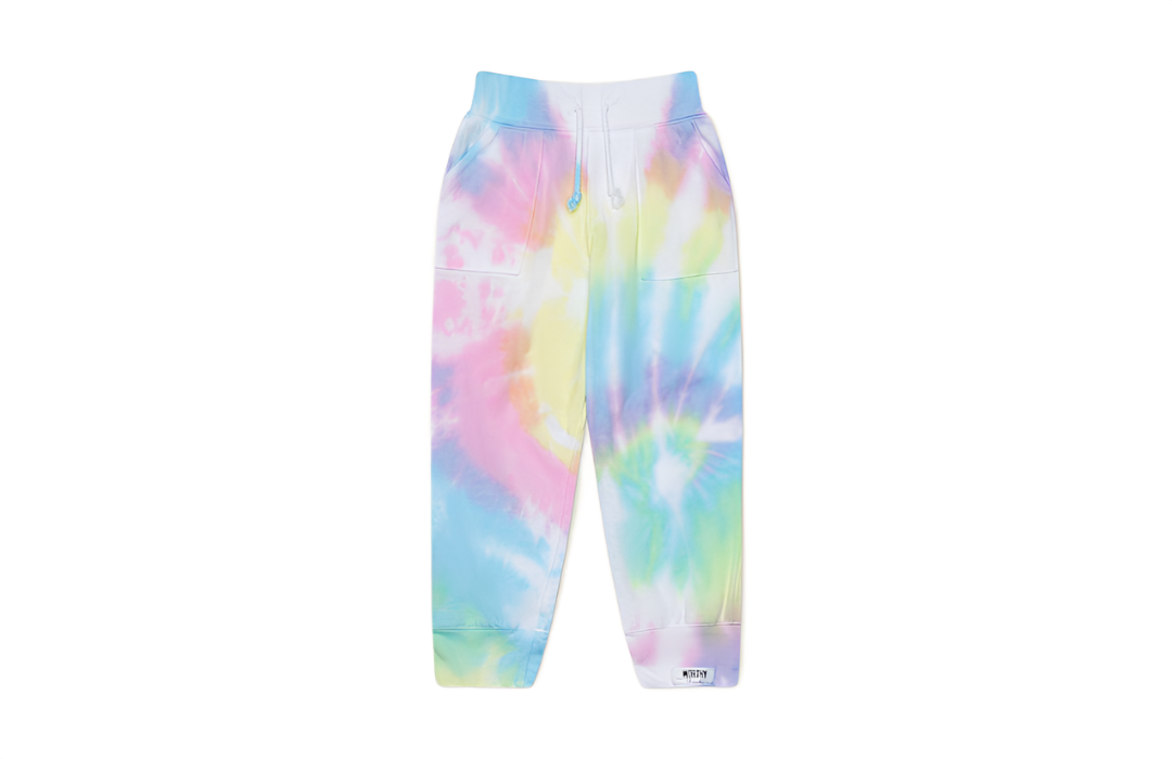 Kids tie dye joggers in pastel colors.  Matching loungewear sets by Worthy Threads.