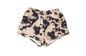 Adult sweat shorts in blonde tortoise print: matching loungewear sets