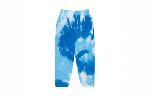 Kids tie dye joggers in blue sky.  Pair with tie dye raglan shirt for matching loungewear set