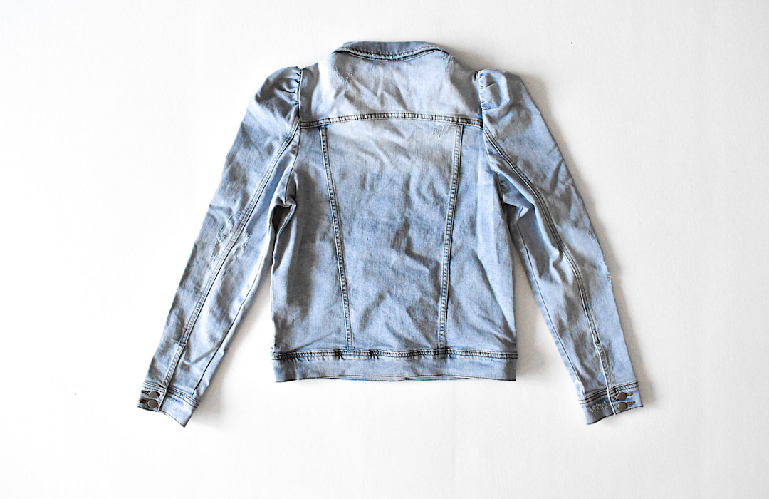 Denim jacket 2025 with puffy shoulders